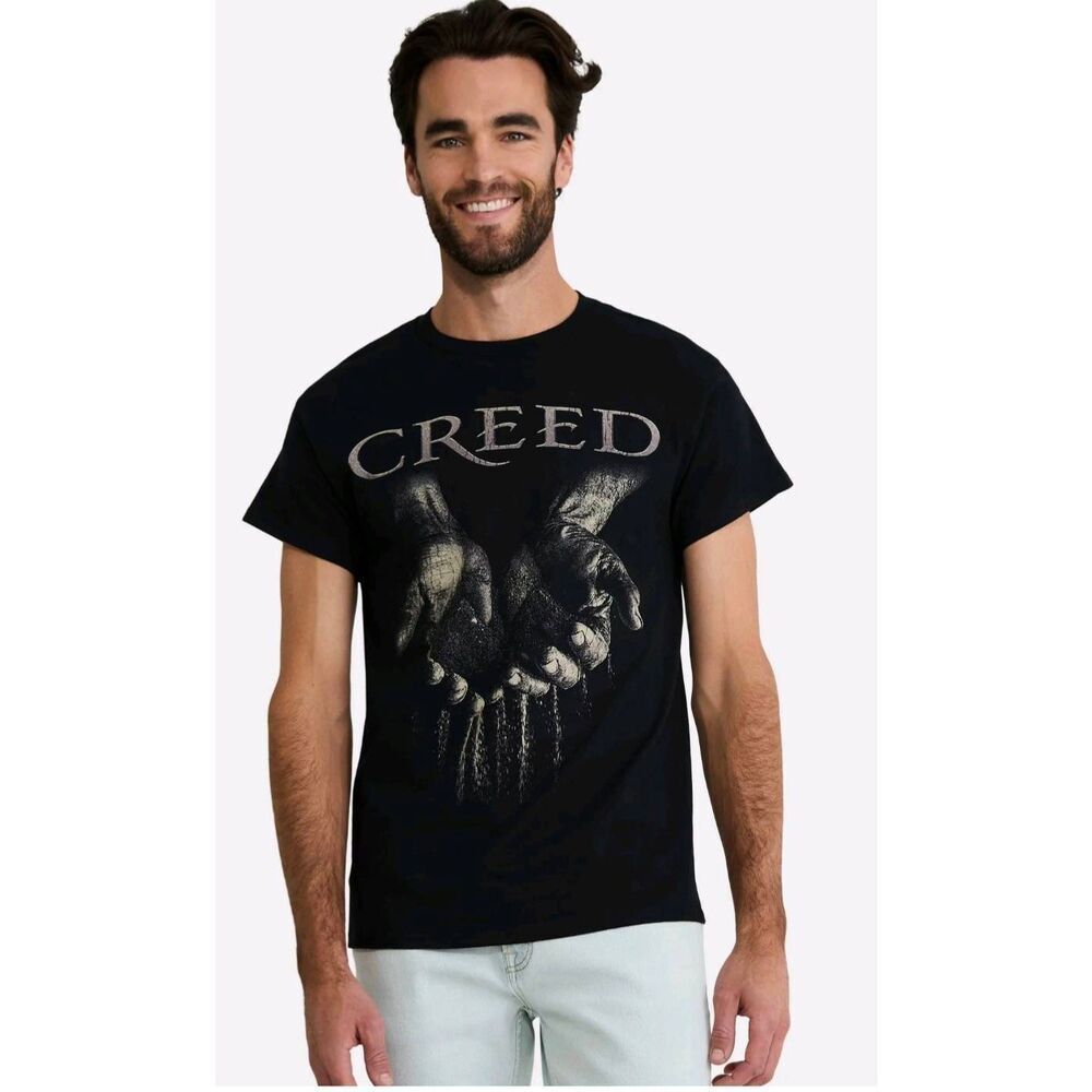 Creed Black Graphic Band Tee Unisex Rock Punk Emo Concert Goth Casual Basic
